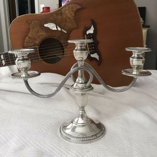 Mueck Carey Co.  Sterling Silver Candelabra Candlestick Combo.  0266.  1940s.  2lbs