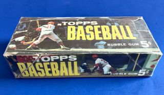 1963 Topps Baseball Wax Pack Empty Display Box - Stan Musial Advertisement