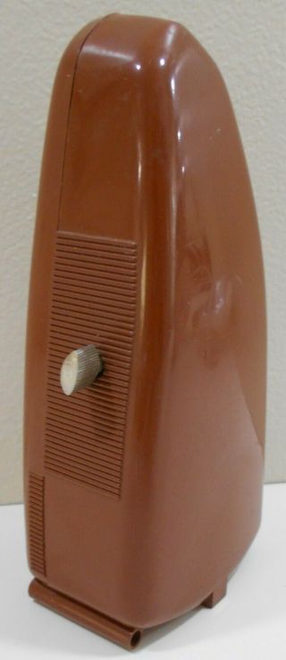 Vintage Wittner Taktell Piccolo Metronome Red/Brown Plastic Made Germany 3