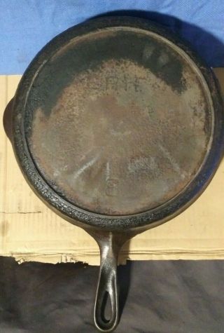 " Erie " No.  8 Cast Iron Skillet With Hr 70? Pre Griswold