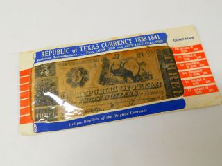 Republic Of Texas Currency 1838 - 1841 Antique 6 Bills
