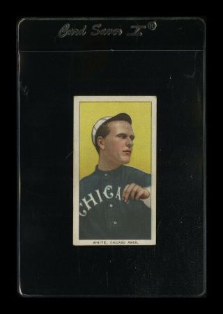 1909 - 11 T206 Doc White Pitching Old Mill Black Bbs Low Grade (crease) Gmcards
