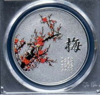 2019 China 40mm Silvered Colored Copper Medal - Icbc - Plum Blossom