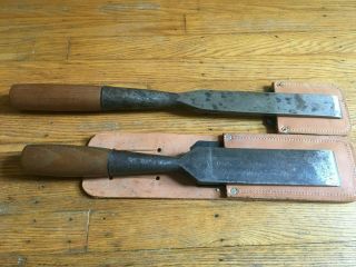 Antique Timber Framing Chisels 1.  5 " And 2 "