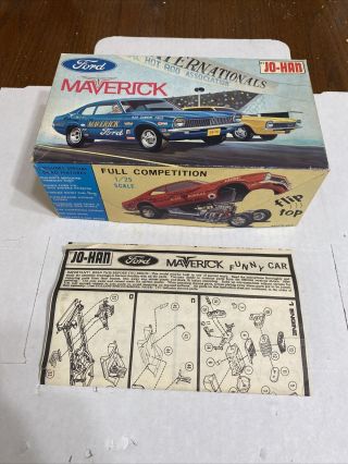 Jo - Han 1970 Ford Maverick F/c Box & Instruction Only Circa 1970