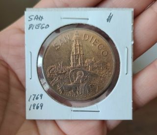 Medal: 1769 - 1969 San Diego 200th Anniversary - Lifetime Lucky Coin Medal Token