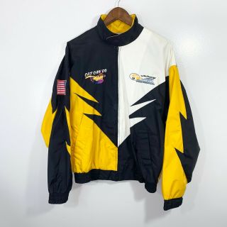 Vintage 90s Cat Racing Bomber Jacket Adult Size Medium M