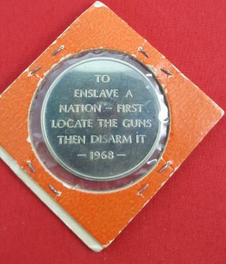 My Right My Responsibility Coin Medallion Token Right to Bear Arms 1968 NRA 3