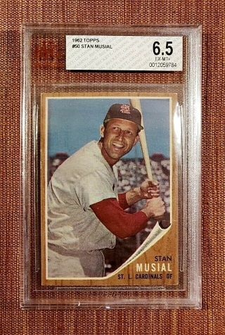 1962 Topps 50 Stan Musial St.  Louis Cardinals Baseball Card Bvg 6.  5