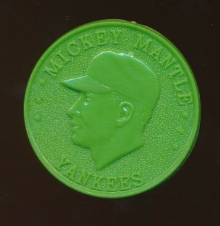 1960 Armour Hot Dogs Coins - Mickey Mantle (york Yankees) - Light Green