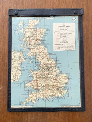 Vintage Sectional Maps United Kingdom 1956 Wallet Of Maps England Wales Scotland