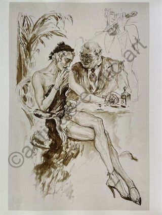 Ernst Hildebrand Erotic Sex Antique Art Love Ltgbq Trans Gay Lithograph 1940
