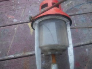 VINTAGE ANTIQUE ENGLISH COLEMAN TYPE LANTERN REPAINTED PARTS PROJECT UNKNOWN OLD 2