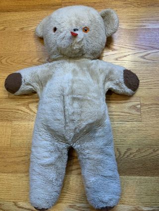 Vtg Vintage 1950s 1960s Teddy Bear Plush Stuffed Animal Large 25”