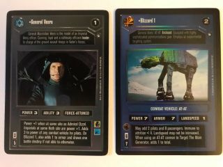 Star Wars Ccg - General Veers And Foil Blizzard 1