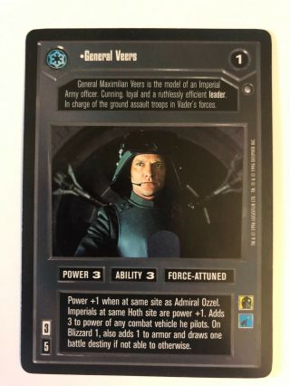 Star Wars CCG - General Veers and Foil Blizzard 1 2