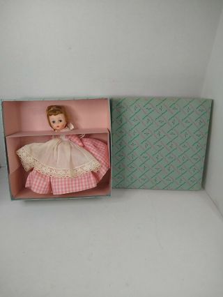 Madame Alexander Kins Doll Meg 8 " 781 Pink White Plaid W/ Box Vintage Blonde