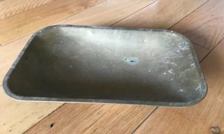 Vintage Brass Scale Oblong Pan/bowl Kitchen Weight Measurements