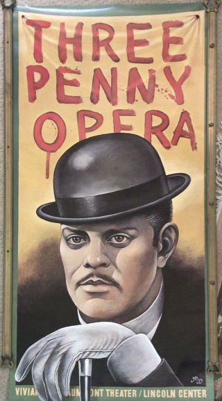 Large Vintage “three Penny Opera” Poster By Paul Davis