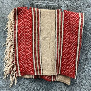Vintage Faribo Blanket Throw Pure Wool Made Usa 48x48 "