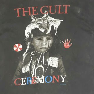 The Cult Ceremonial Stomp Tour T - Shirt Vtg 90s Single Stitch Size Xl Ceremony