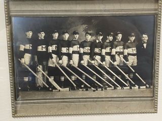 Antique 1931 Montreal Maroons Hockey Team Photo Black White Framed Rare