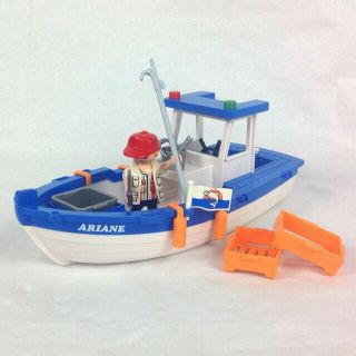 Playmobil 5131 Fishing Boat Ariane Fisherman With Accessories