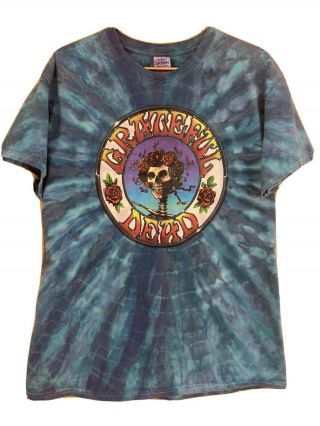 Vintage Grateful Dead Shirt Size Large L Tie Dye Skull & Roses Bertha