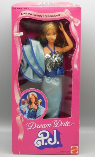 1982 Vintage Mattel Barbie Dream Date Pj Mattel 5869 Mib Nrfb Doll W/ Box