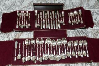 1930 Sovereign Pattern Wm Rogers Mfg Co.  Extra Silver Plate Service For Eight