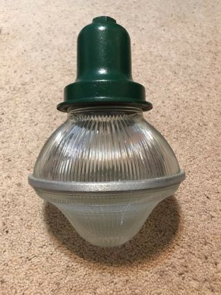 Antique Vintage Halophane Acorn Light Fixture