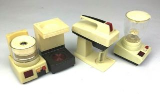 Alps Toys Mini Appliances 1982 Food Processor Blender Mixer Coffee Maker Vintage