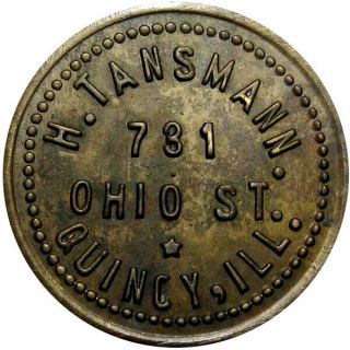 1918 Quincy Illinois Good For Token H Tansmann