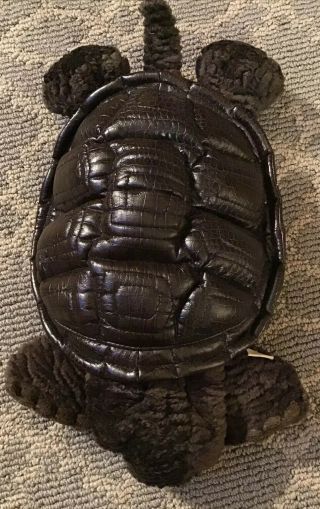 Folkmanis Leatherback Baby Galapagos Tortoise Hand Puppet 12” Brown Plush