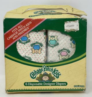 1984 Vtg 4 Cabbage Patch Kids Disposable Designer Diapers Fits Preemies & Kids