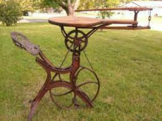 Antique W.  F.  & J.  Barnes Pedal Operated Bicycle Style Scroll Saw,  Circa 1876