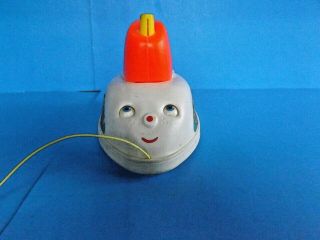 Vintage Fisher Price Pull A Long White Iron,  Music Box,  1967,  125,
