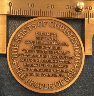 Saints Of Christendom St.  Thomas Coin Medal God Catholic Religion D 2