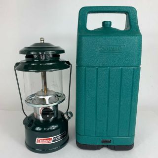 Vintage Coleman Adjustable Two Mantle Lantern 288a 05/91 W/green Hard Case