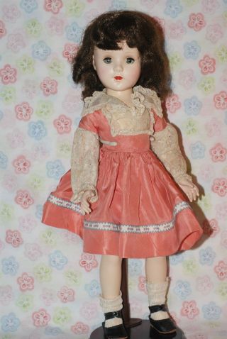 Gorgeous Vintage Brunette 17 " Sweet Sue Walker Hard Plastic All Doll