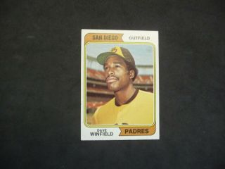 1974 Topps 456 Dave Winfield Hof Rookie Rc - Ex - Mt Centered