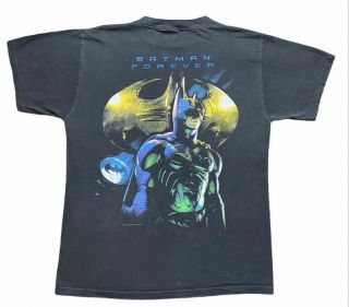Vintage 1995 Batman Forever Double Sided Graphic Movie Shirt Size Large