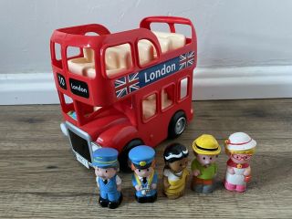 Elc Happyland London Double Decker Bus With Figures Incl Conductor/driver - Sounds