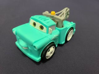 2005 Fisher Price Disney Cars TOW MATER Shake ' n Go Blue Green Truck 2