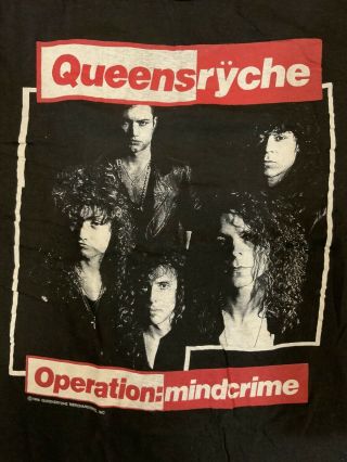 Queensryche Vintage 1988 Operation Mindcrime Europe Tour Shirt Rare Unworn