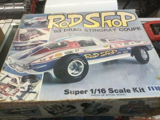 Rod Shop ‘63 Drag Stingray Coupe 1/16 Scale Mpc Rare