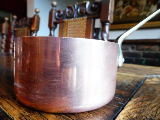 Lovely Small Antique French Copper Chefs Saucepan 3