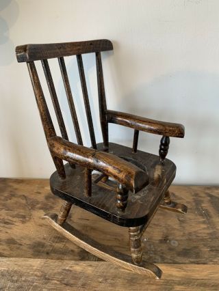 Vintage Small Wooden Chair.  Apprentice Piece.  Miniature Model Chair.