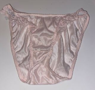 Vintage Warners Pink High Cut & Lace Panties Size Medium