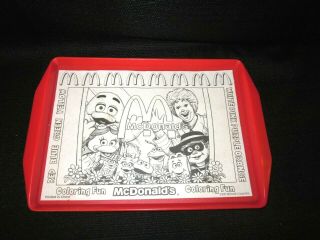 Mcdonalds Deluxe Mealtime Set " Red Food Tray & Paper Liner Cdi Vintage 2001 Rare